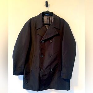 Sondergaatd Classic Men's Double-Breasted Black 3/4 Length Trench Coat Size XL